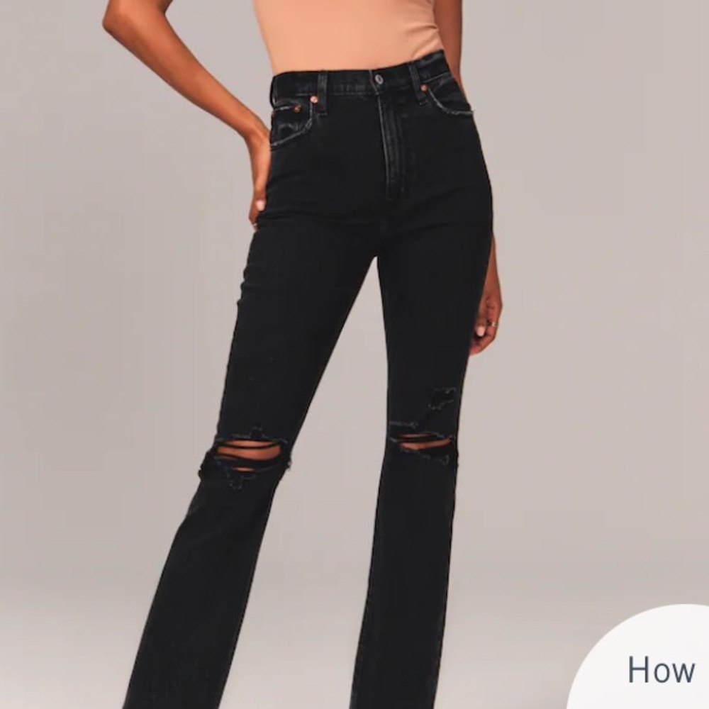 Abercrombie Ankle Straight Ultra High Rise Jeans
